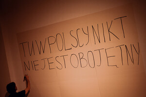 Instalacja performatywna &bdquo;Strajk&rdquo;, 2021, Jasna 10: Społeczna Instytucja Kultury, fot. Karolina J&oacute;źwiak